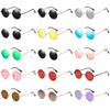Polarized Small Round Sunglasses Metal Eyewear Retro Punk Shades  for Men & Women