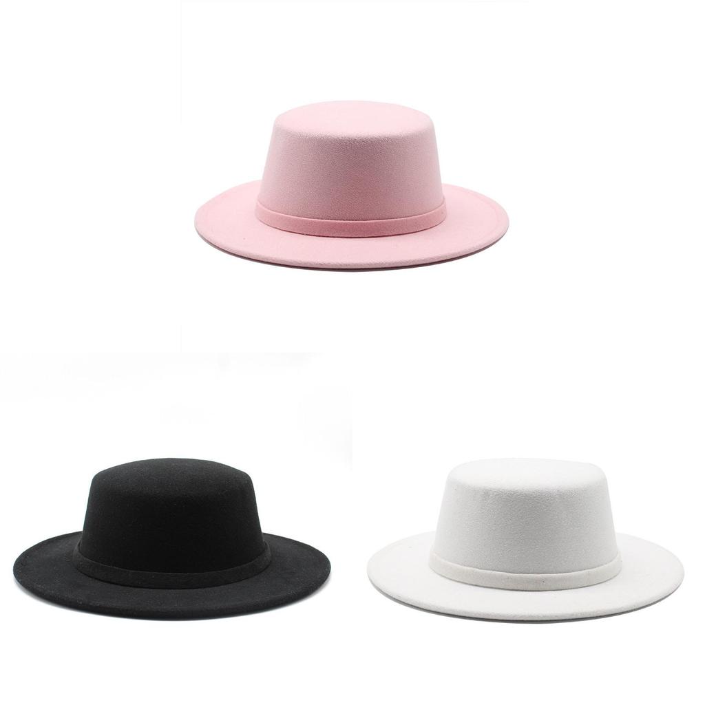 Stylish Wool Blended Fedora Hat With Sunshade Breathability For Men And Women