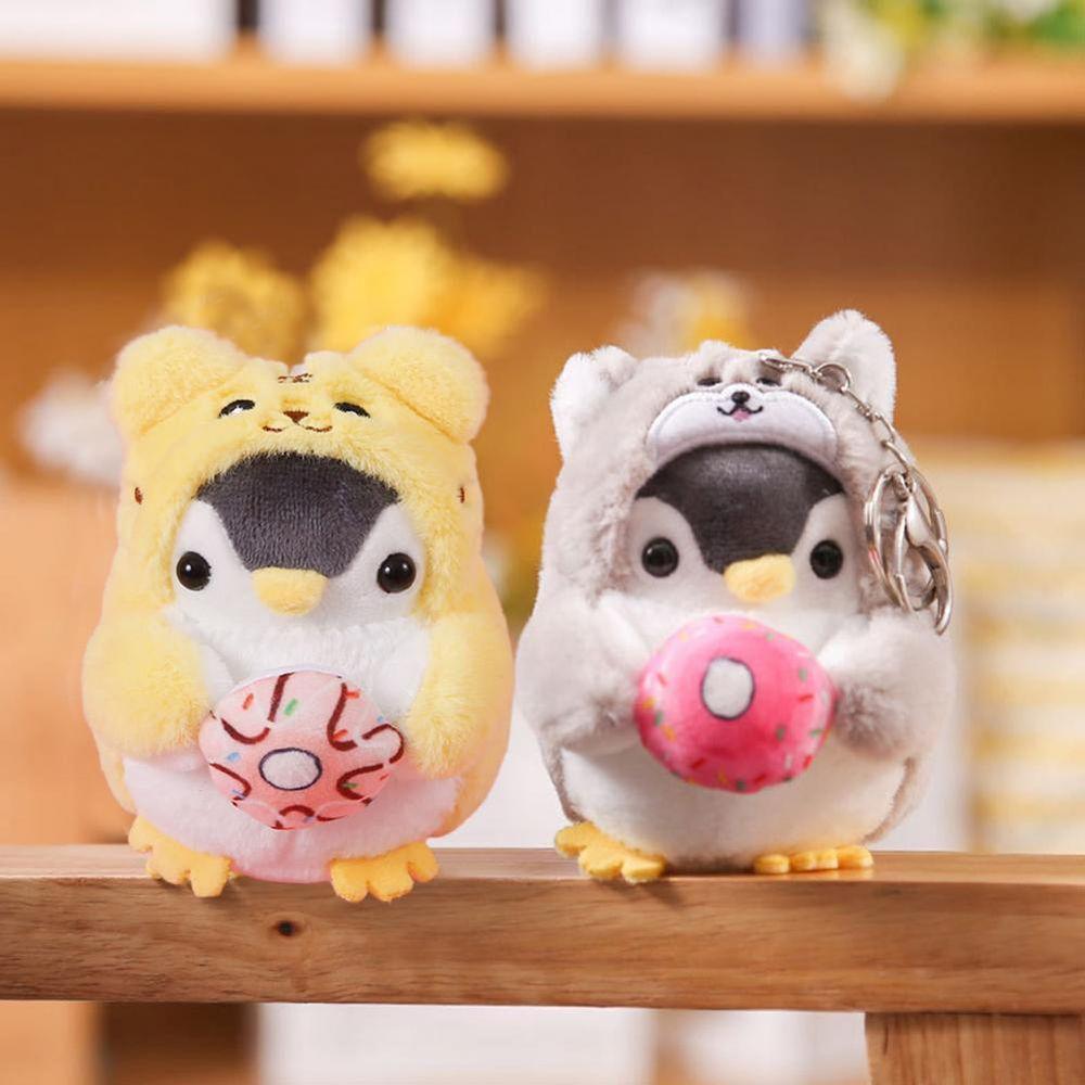 Donut Stuffed Pendant Penguin Pendant Plush Key Chain Korean Style Key Buckle Women Key Holder