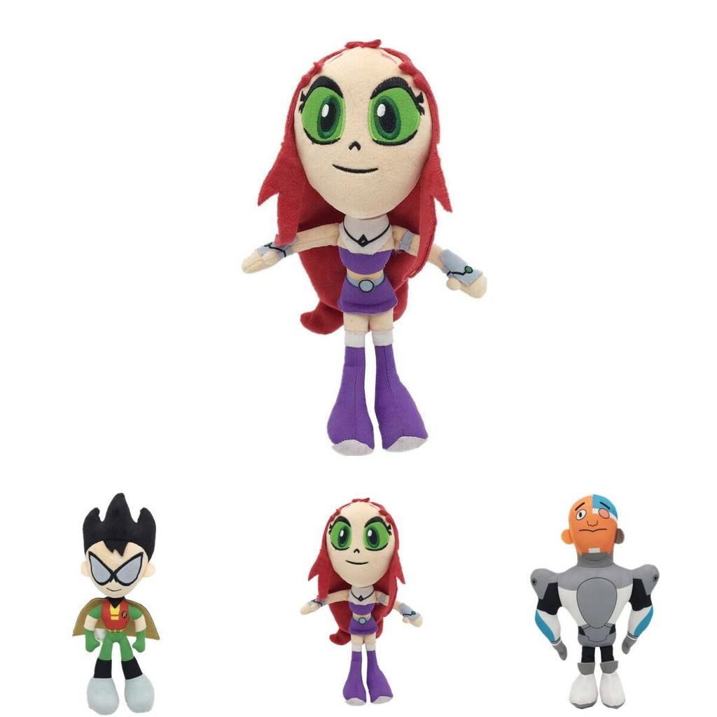 Очаровательная коллекция 10-дюймовых плюшевых игрушек Teen Titans Go с Робином, Рэйвен и Киборгом
