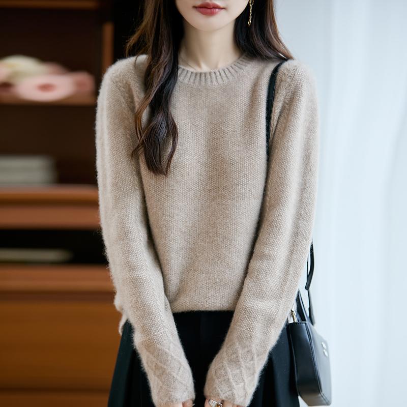 Женский кашемировый свитер Qinghe кашемир 30% кашемир 70% шерсть осенне-зимний пуловер теплый и модный