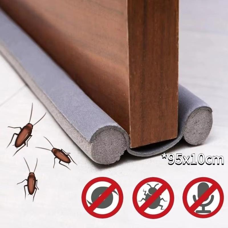 Double-sided Door Bottom Sealing Strip - Wear-Resistant Leather with Sound Insulation, Dust and Insect Proof, Easy Installation