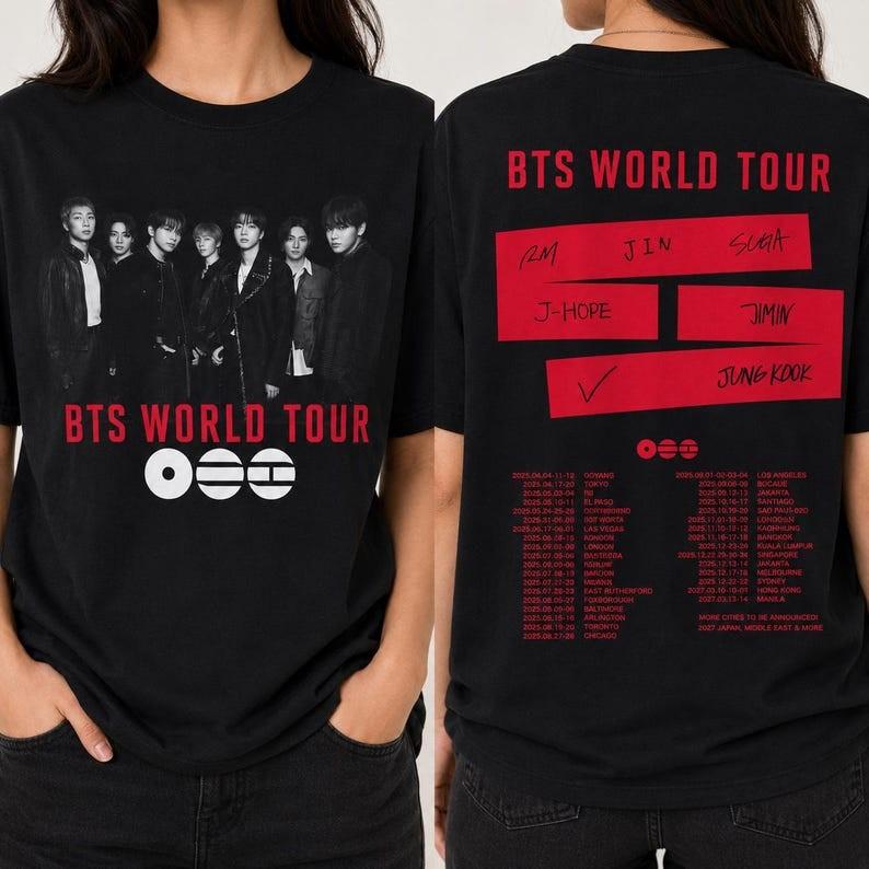 Футболка Comfort Colors Kpop Idol World Tour 2026, Подарок для женщин и мужчин, Унисекс