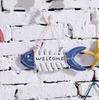 New Popular Nautical Beach Style Wood Home Wall Decoration Welcome Board Mediterranean Style Fishbone