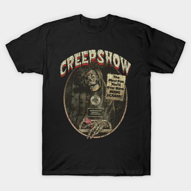 Мужская черная футболка с принтом Creepshow, печать на трансферной бумаге без вырезания, хлопковая футболка - Мужская летняя хлопковая футболка с графическим принтом