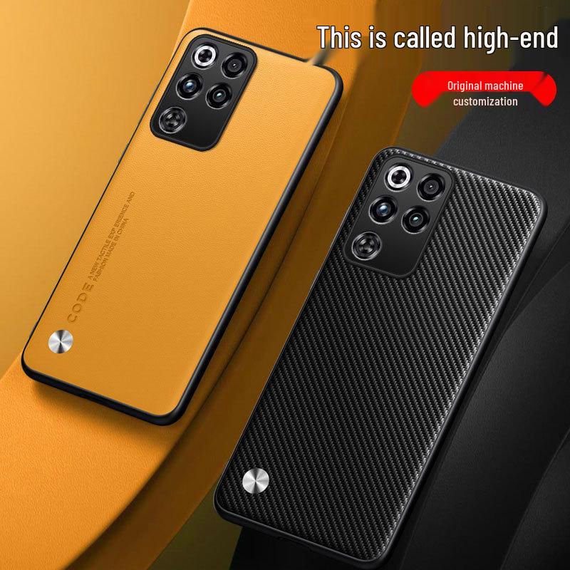 Чехол Red Magic 11 Air и 10 Pro с текстурой кожи, полное покрытие, Черный Акула 5, Однотонный кожаный деловой защитный чехол