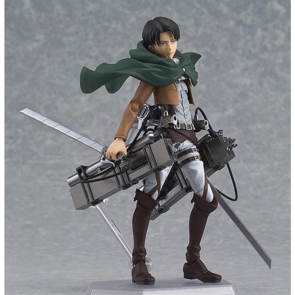 Figma 3 Style Атака титанов Аниме Shingeki no Kyojin Разведкорпус Леви В коробке ПВХ Фигурка Действия Модель Игрушка Подарок