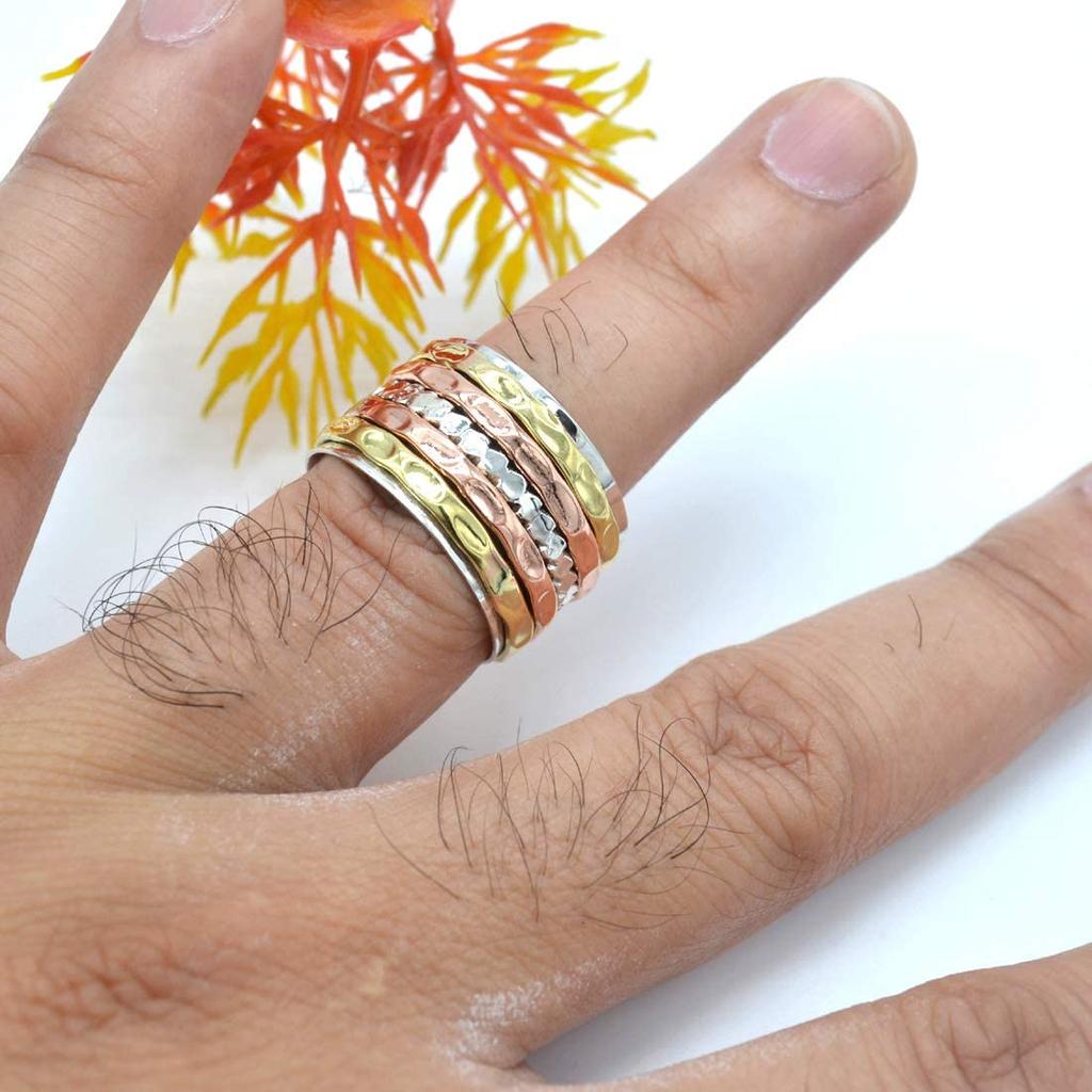 Кольцо из стерлингового серебра 925 пробы, кольцо-спиннер, дизайнерское кольцо ручной работы, цельное кольцо, подарок унисекс, кольцо в стиле бохо, эффектное кольцо, кольцо для праздничной одежды