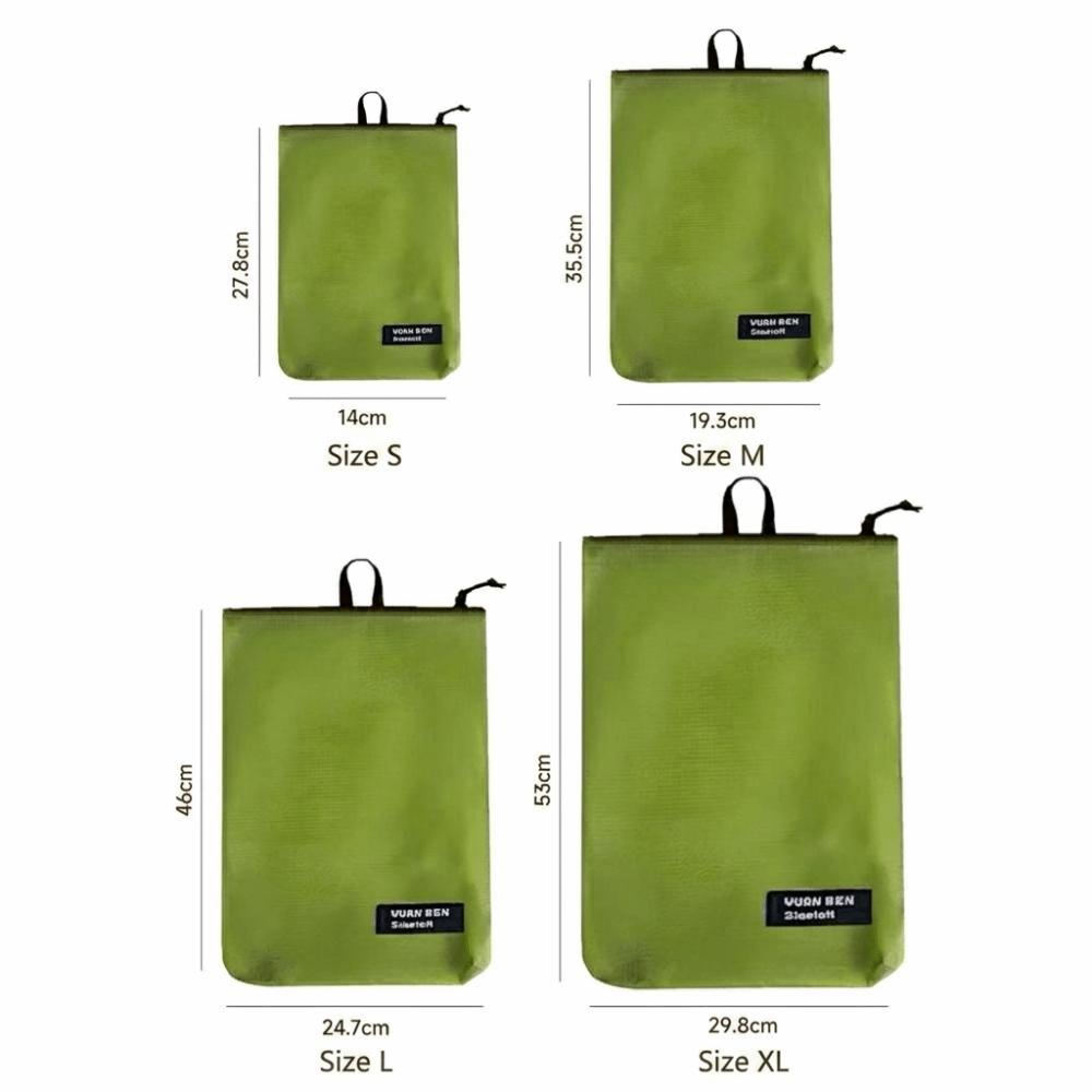 15D Nylon Waterproof Pouch Silicone Coated Packing Organizer Portable Storage Pouch Camping Gear