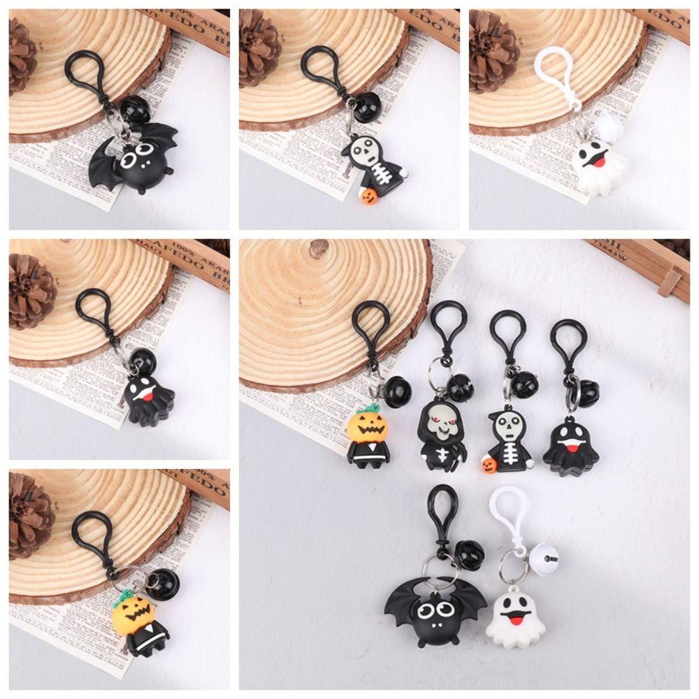 Skeleton Halloween Ghost Cartoon Keychain Halloween Skeleton Ghost Keychain Phone Bag Hanging