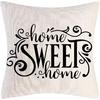 Farmhouse Decorative Pillow Covers Set of 4 Home Sweet Home pirational Quotes FarmhouseThrow Pillow Covers Cushion Cover 18 x 18 Inch for Sofa