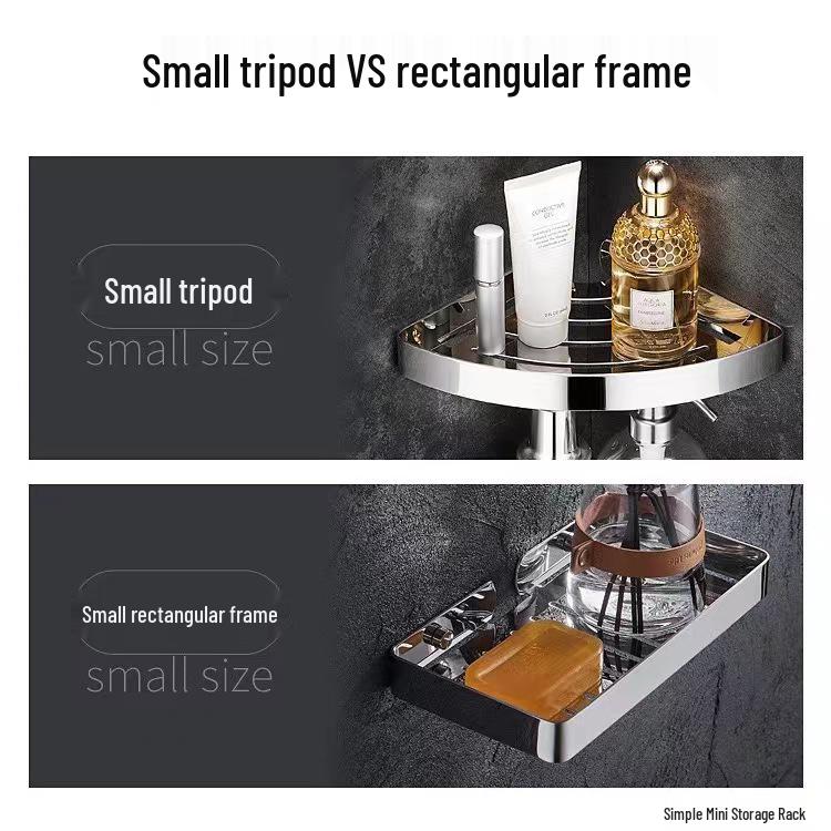 Угловая полка из нержавеющей стали 304 без сверления для настенного хранения в ванной комнате и отеле