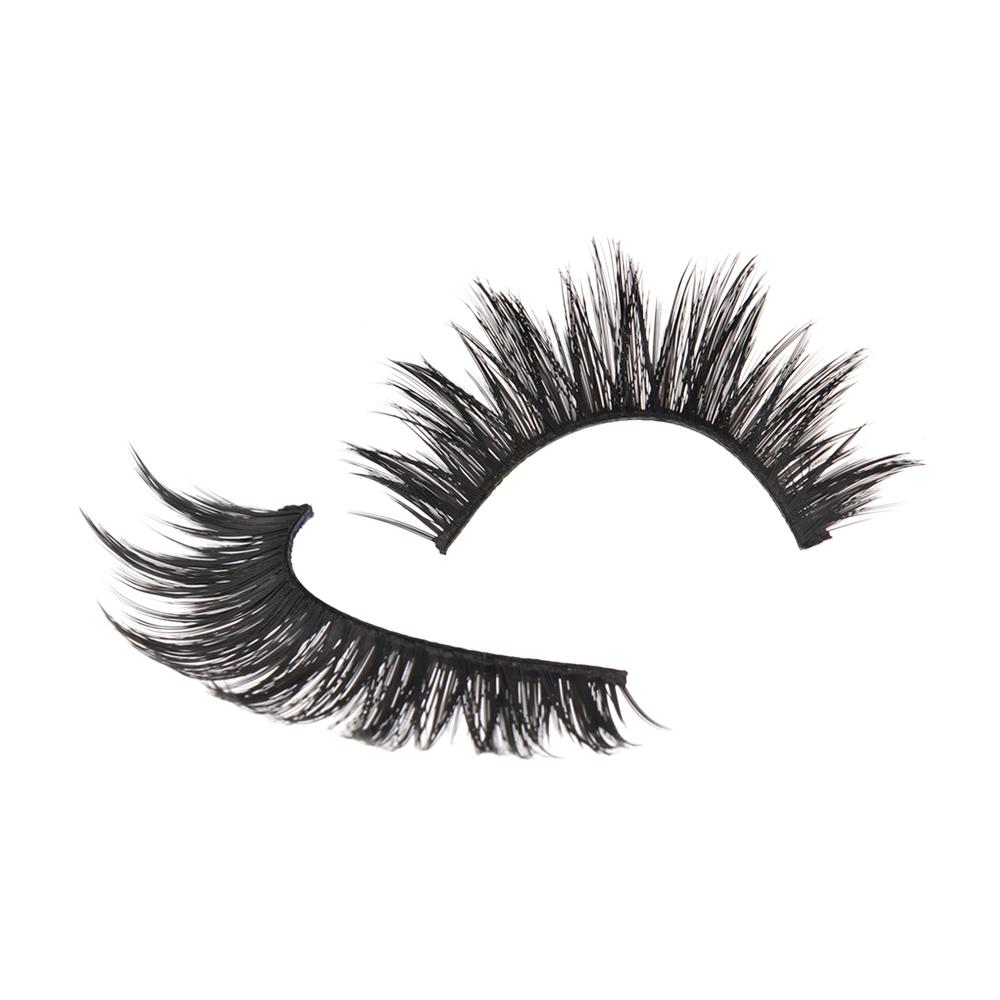 5 Pairs Beauty Natural Thick Cross Black Eye Lashes Extension False Eyelashes Handmade