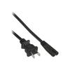 Встроенный кабель питания nema 1-15 (п) для iec 60320 c7 125 в 7 а 3 м черный США
