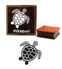 Printtoo Brown Wooden Rubber Turtle Pattern Block Scrap-booking Square Stamps-3 X 3