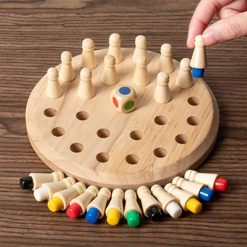 Wooden Memory Chess Children's Educational Toys Baby's Brain Memory Exercise Mentation Parent-Child Games
