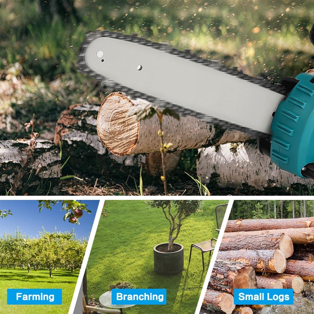 1000W 12 Inch Cordless Electric Chain Saw Garden Woodworking Power Tool Brushless Motor Wood Cutter For Makita 18V Battery