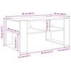 Coffee Table Black Oak Look 92 x 53 x 45 cm Engineered Wood