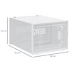 8-Piece Shoe Rack, Stackable Shoe Boxes for Shoes up to Size 46, Magnetic Doors, Plastic, 28 x 36 x 21 cm