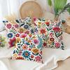 Bright Mexican Flowers Digital Printing Pillow Cover Short Plush Suitable Living Rooms Bedrooms Sofas Throw Cushion Cover 4Pcs