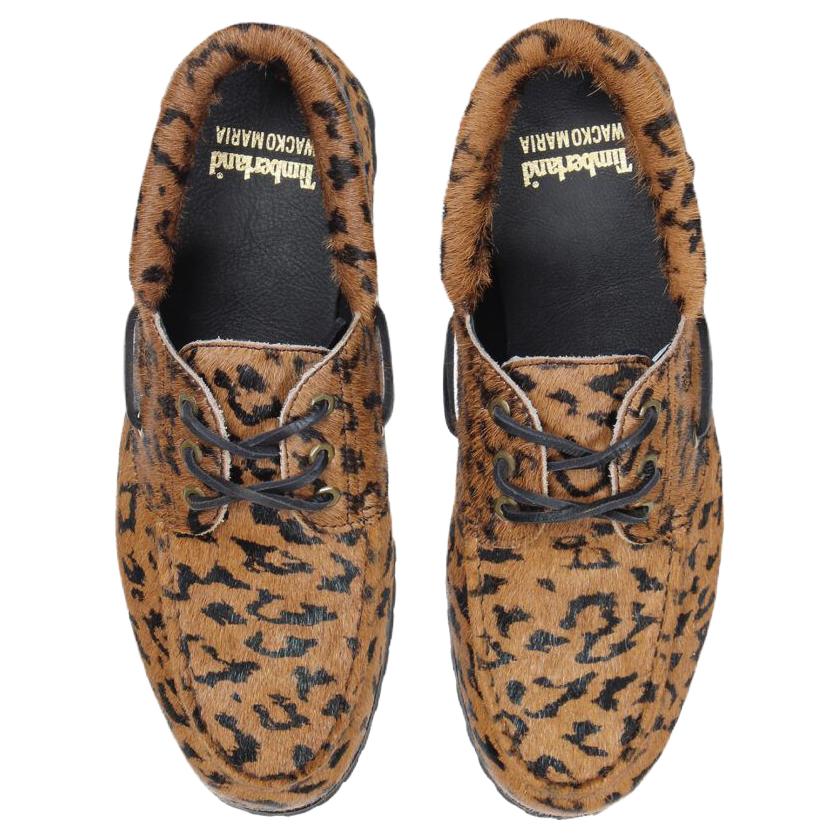 Timberland X Wacko Maria 3-глазные Классические Лоферы Удобная Посадка Мокасины Мужские кроссовки Коричневый Леопардовый A44YF-AHC