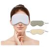 Set of 2 Eye Light Light Comfortable Made of Natural Silk Cooling/Warming Masks Blocking, 99.99% Blocking, Sleep, Lightweight, Washable, Unisex,