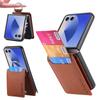 Кожаный кошелек с держателем для карт для Samsung Galaxy Z Flip 7 fe 6 5 4 3 Flip7 Flip6 Flip5 Чехол для телефона с кольцом Защитный