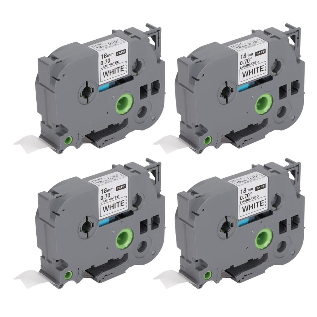 Label Maker Tape 18mm Width 8M Length Black On White Label Maker Refills for TZe 141 for TZe 241