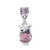 Fashion Pink Hope Charm Beads Suitable For Bracelets And Necklaces Romantic Heart Shape Women Jewelry
