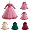 Long Sleeve Winter Flower Girls Dress for Wedding Xmas Dress Princess Pageant Long Gown Kids Dresses for Girls Formal Evening Dress
