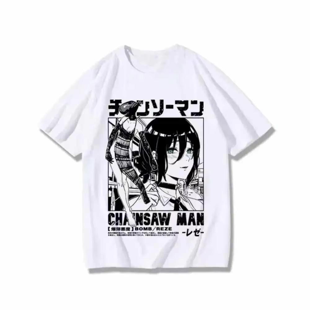 Уличная футболка в стиле аниме Anime Chaoren с коротким рукавом Аниме фанат Меньшинство Хлопок Модный топ Подарок для фаната Повседневный Топ с горячей кровью