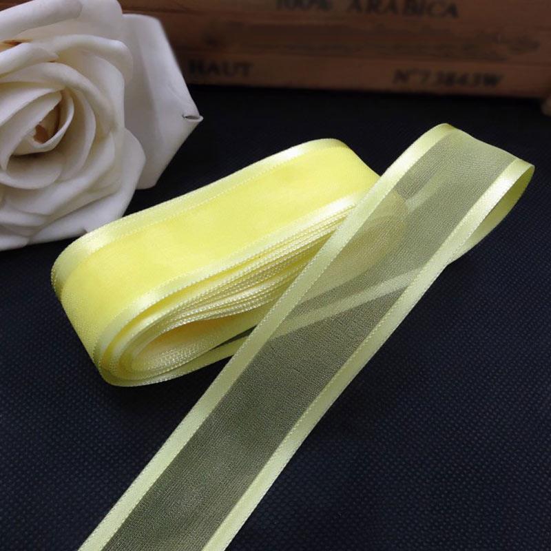 Candy Color Gauze Ribbon Satin Organza Ribbon for Wedding Party Decoration Handmade Ribbon Gift Packaging