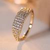 Сверкающие белые циркониевые обручальные кольца для женщин, модные золотые кольца, свадебные украшения
