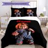 3pcs Custom Name Chucky Bedding Set Duvet Cover Closure Includes 1 Duvet Cover & 2 Pillowcases, Soft and Comfortable for All Seasons.