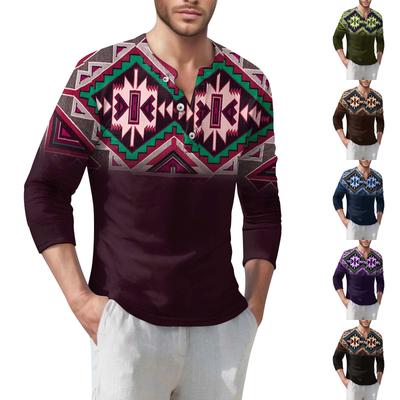 Мужская футболка уличная повседневная мода с длинными рукавами