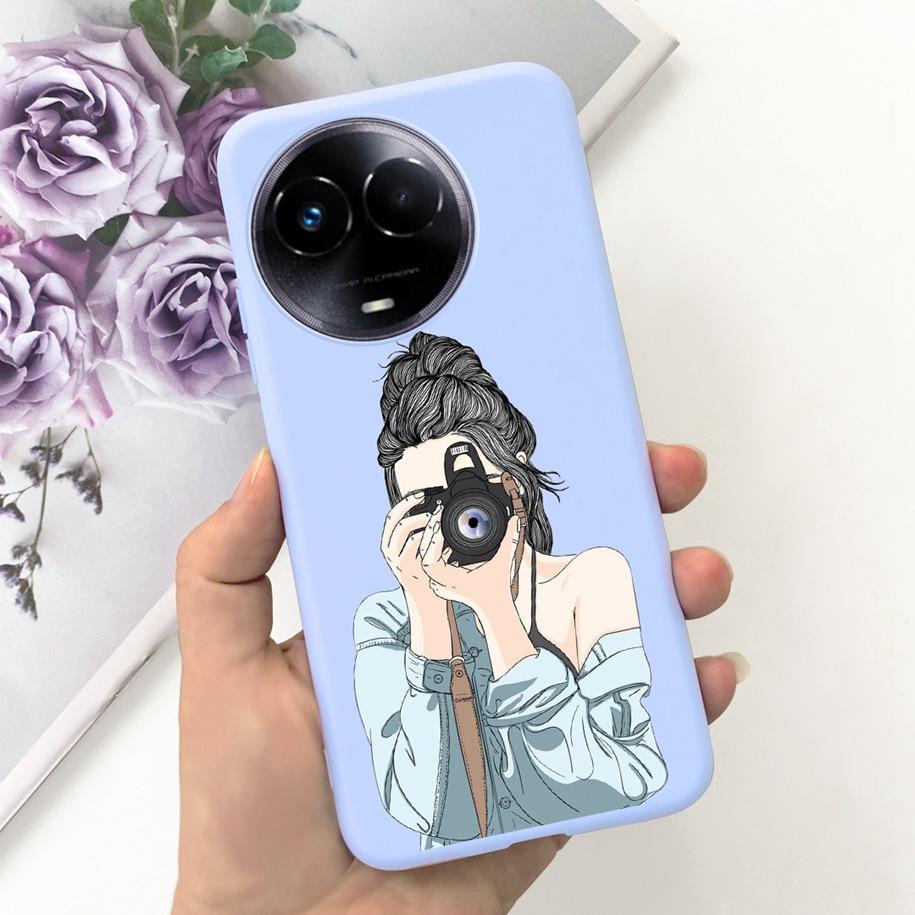 Ударопрочный Чехол Для Realme 11 5G / Realme 11X Чехол На Телефон Модный Девушки Мягкий Силикон Funda Для Realme11 11 X 2023 RMX3785 Coque