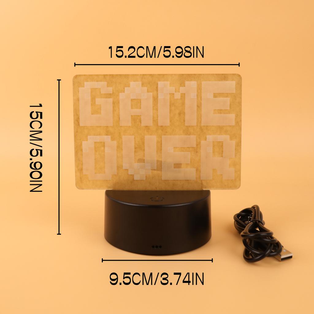 USB 3D креативный ночник, сенсорное переключение 7 цветов, украшение для дома для спальни и гостиной, подарок для любителей игр.