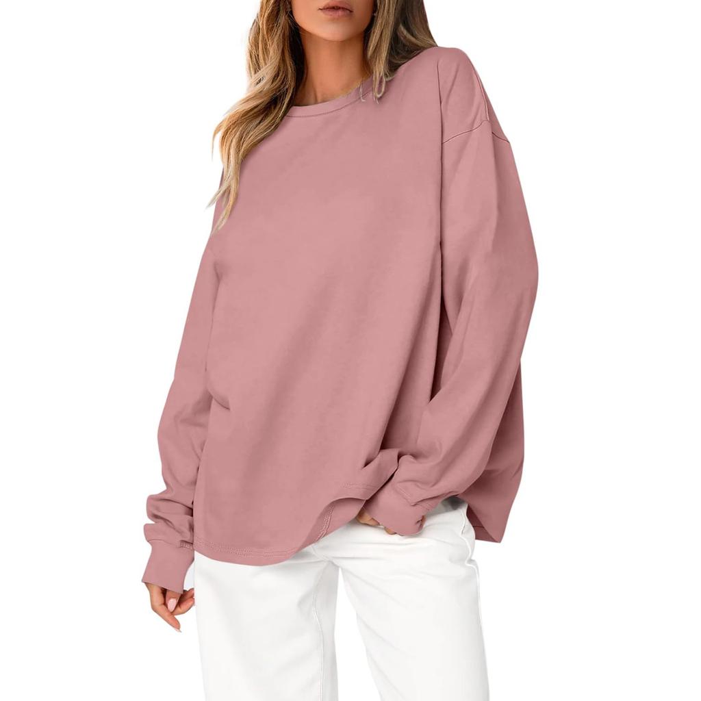 Womens Sweatshirts O Neck Sweaters Casual Comfy Fashion Outfits Clothes