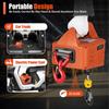 Electric Hoist Winch 1100LBS, 1500W 110V Wireless Remote Control, 3-in-1 Lift Hoist for Garage Warehouse Construction