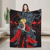 Fullmetal alchemist  Super Soft Blankets  Girls Boys Plush Bedding Throws Pattern Couch Chair Flannel Bedspread Sofa Bed Cover