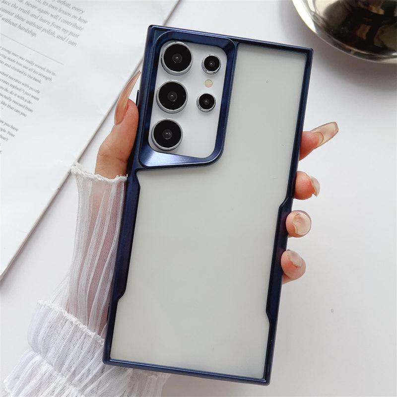 Роскошный чехол для телефона с матовым гальваническим покрытием для Samsung S24 Ultra S23 Plus S24 S23 FE S23, защитный чехол от падения