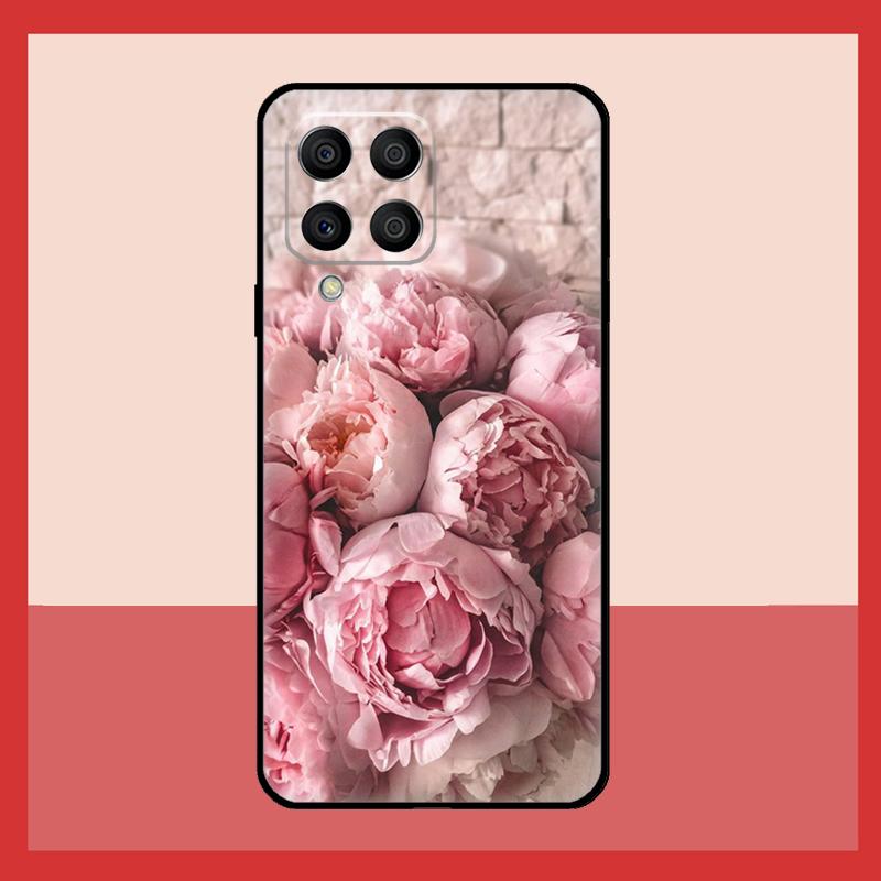 Elegant Pink Purple Peony Flower Case For Samsung Galaxy M56 M12 M06 M32 M52 M35 M55 M15 M11 M13 M14 M16 M36 M31 M53 M34 M54