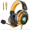 E900 Pro Gaming Wired Over Ear Headphones with Virtual 7.1 Surround Sound, Noise Cancelling with Mic & Led, Compatible with PC, PS4, PS5 and More