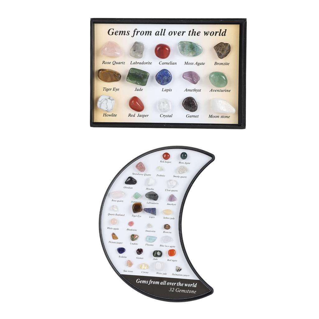 Rock Stone Colletction Kit for Kids Exquisite Science Classroom Rocks and Minerals Collection Minera