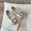 C' Loafer Shoes Детские балетки Детские туфли Мэри Джейн с бриллиантами Туфли для вечеринки Элегантные туфли принцессы
