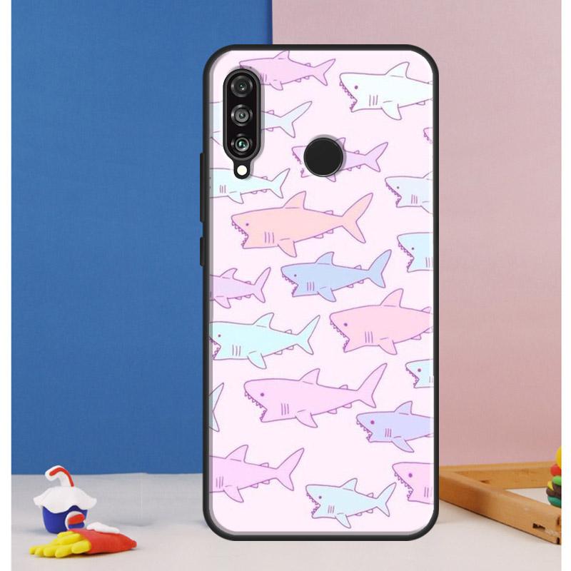 Ocean Shark Tooth Fish Case For Huawei Nova Y70 Y60 Y90 Y61 Y91 Y72 Y73 12s 12i 11i 8i 9 10 SE P30 P40 Lite P60 Pro