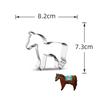 Horse Cowboy Cookie Cutter Mould Stainless Steel Pony Horseshoe Cowboy Shapes Biscuit Mold Fondant Pastry Decor Baking Tools
