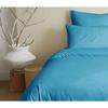Pack complet 6 pièces unicolore Turquoise housse de couette pour lit 180 x 200 cm "King size"