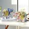 New Colorful Baby Elephant Ornaments Home Desktop Creative Resin Decoration Home Entrance Crafts