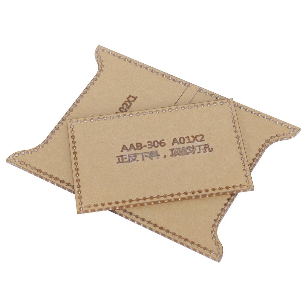 2Pcs Acrylic Template Card Bag DIY Leather Pattern Wallet Mold Craft Tools Accessories